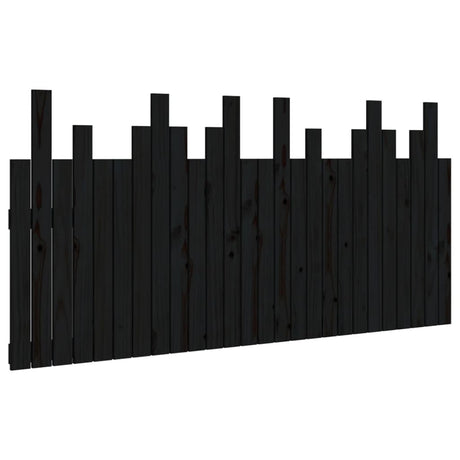 Vidaxl hoofdbord wandmontage 166x3x80 cm massief grenenhout zwart