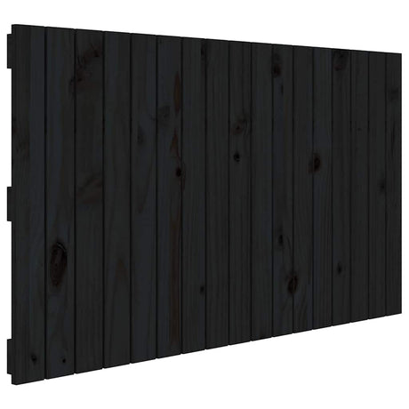 Vidaxl wandhoofdbord 108x3x60 cm massief grenenhout zwart