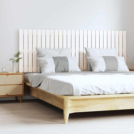 Vidaxl wandhoofdbord 166x3x60 cm massief grenenhout wit