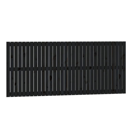 Vidaxl wandhoofdbord 204x3x90 cm massief grenenhout zwart