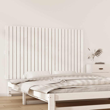 Vidaxl wandhoofdbord 147x3x90 cm massief grenenhout wit