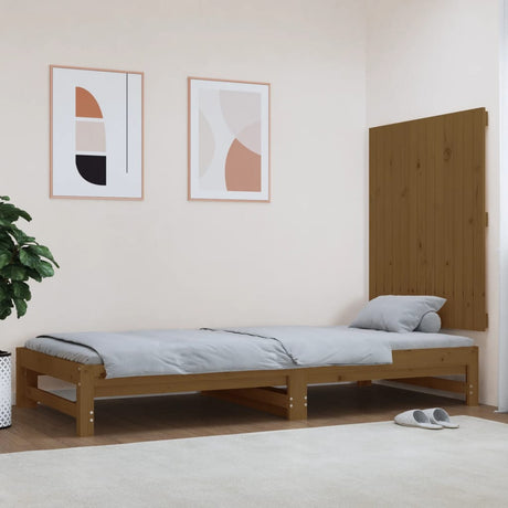 Vidaxl wandhoofdbord 82,5x3x90 cm massief grenenhout honingbruin