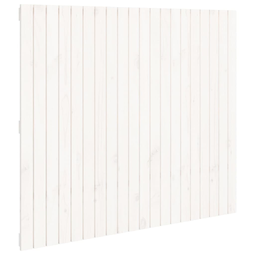 Vidaxl wandhoofdbord 127,5x3x110 cm massief grenenhout wit