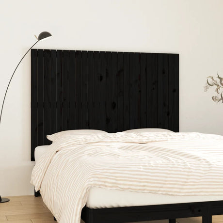 Vidaxl wandhoofdbord 159,5x3x110 cm massief grenenhout zwart