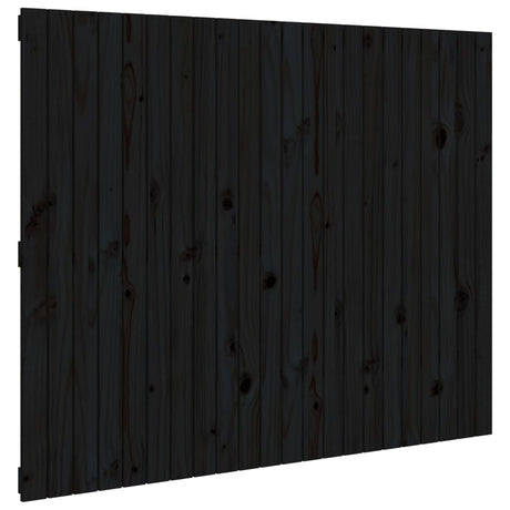 Vidaxl wandhoofdbord 140x3x110 cm massief grenenhout zwart