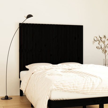 Vidaxl wandhoofdbord 140x3x110 cm massief grenenhout zwart