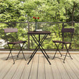 Vidaxl opklapbare stoelen, 2 stuks, bruin, van polyrotan en staal.