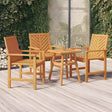 Vidaxl tuinstoelen 3 st massief acaciahout