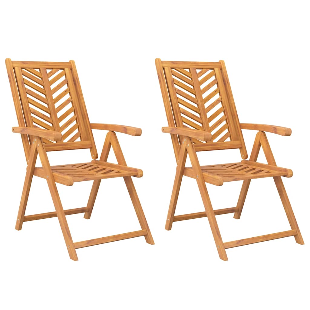 Vidaxl tuinstoelen 2 st verstelbaar massief acaciahout