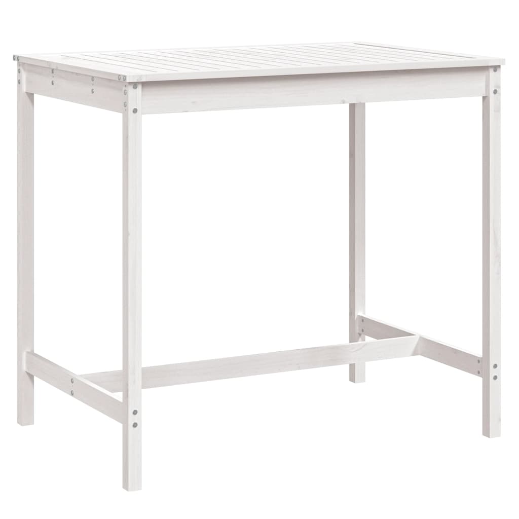 Vidaxl tuintafel 121x82,5x110 cm massief grenenhout wit