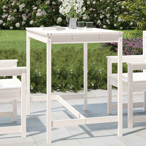 Vidaxl tuintafel 121x82,5x110 cm massief grenenhout wit