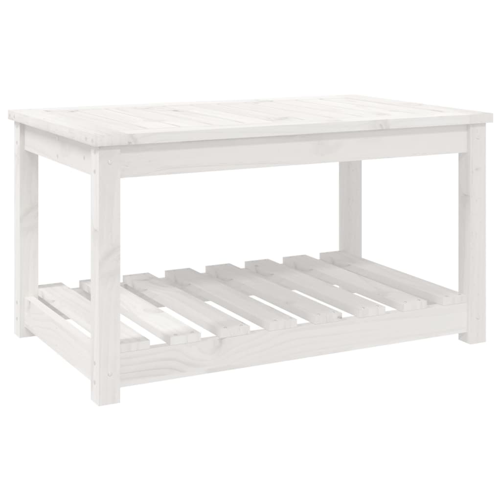 Vidaxl tuintafel 82,5x50,5x45 cm massief grenenhout wit
