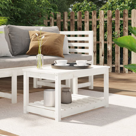 Vidaxl tuintafel 82,5x50,5x45 cm massief grenenhout wit