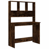 Vidaxl bureau met schappen 102x45x148 cm bewerkt hout gerookt eiken