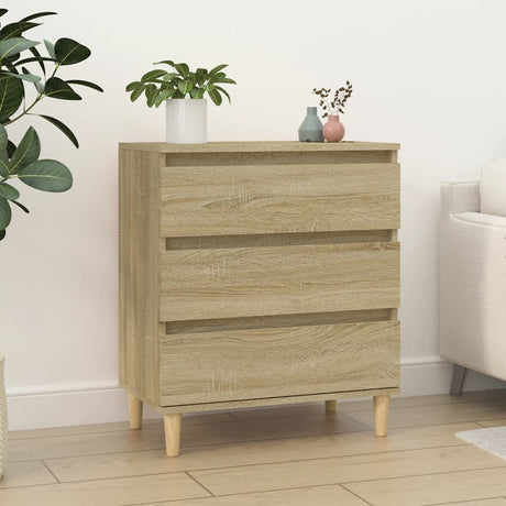 Vidaxl dressoir 60x35x70 cm bewerkt hout sonoma eikenkleurig