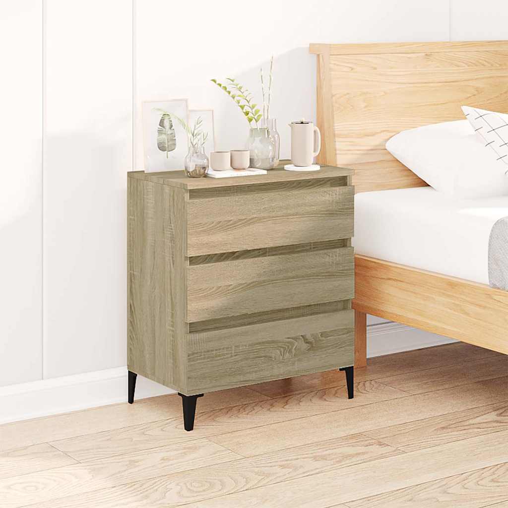 Vidaxl dressoir 60x35x70 cm bewerkt hout sonoma eikenkleurig
