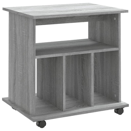 Vidaxl rolkast 60x45x60 cm bewerkt hout grijs sonoma eiken