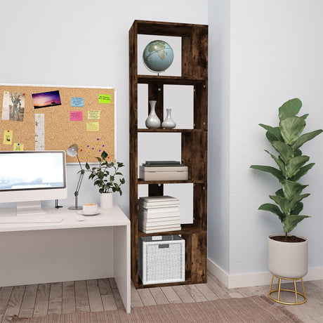 Vidaxl boekenkast 45x24x160 cm bewerkt hout gerookt eikenkleurig