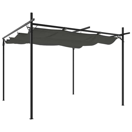 Pergola VidaXL z rozkładanym dachem 295x292x230 antracyt