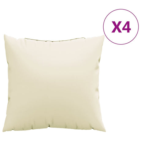 Poduszki na sofę Vidaxx 4 szt. 40x40 cm tkanina w kolorze kremowym