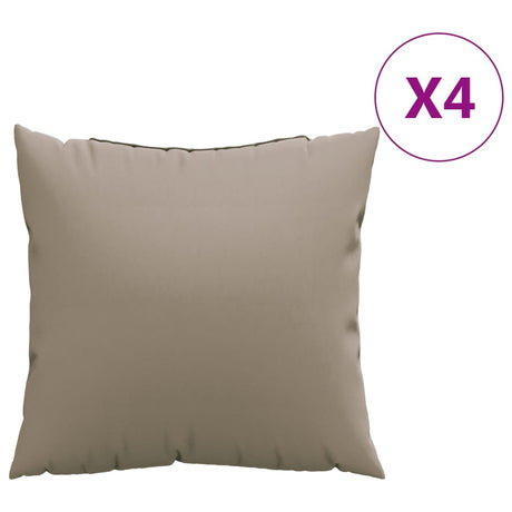 VidaXL poduszki na sofę, 4 szt., 40x40 cm, tkanina w kolorze taupe