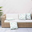 Vidaxl spreidkussens 4 st polyester stof bladpatroon 40 x 40 cm