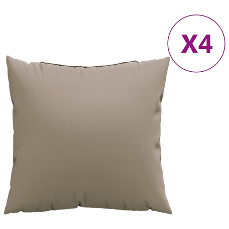 VidaXL poduszki na sofę, 4 szt., 50x50 cm, tkanina w kolorze taupe