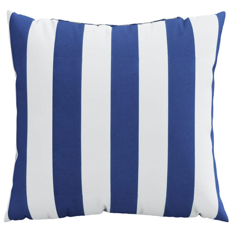 Vidaxl sierkussens 4 st gestreept 60x60 cm stof blauw en wit