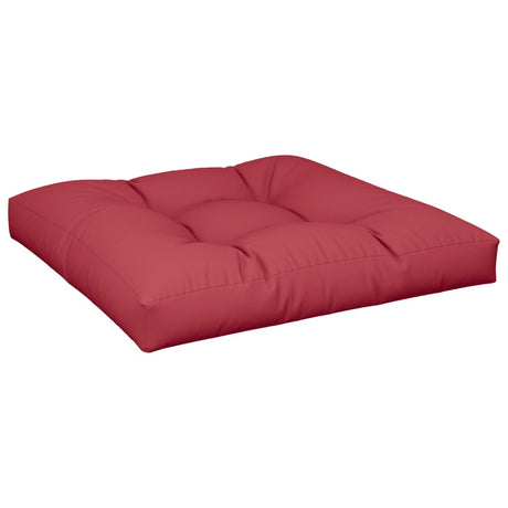 Poduszka na paletę VidaXL 80x80x12 cm, tkanina w kolorze wina czerwonego