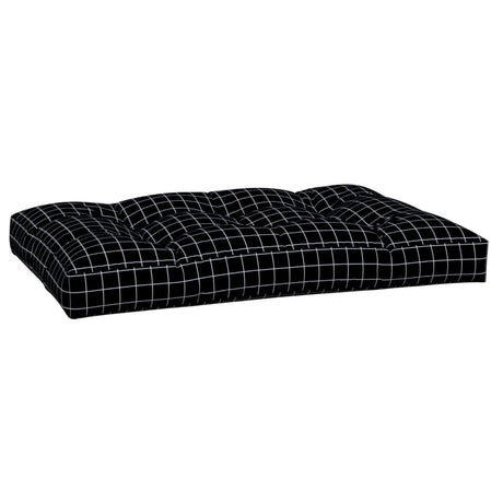 Poduszka do palet Vidaxx wzór w romby 120x80x12 cm tkanina czarna