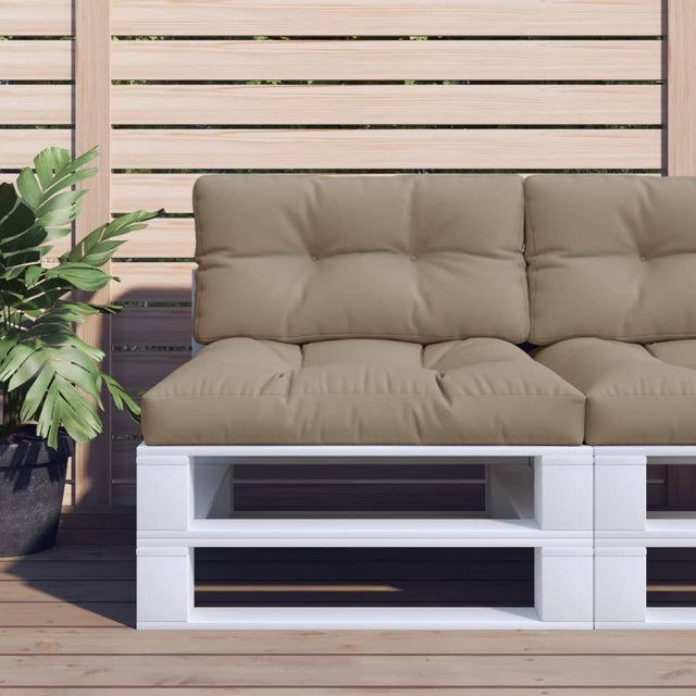 Vidaxl palletkussen 80x40x12 cm stof taupe