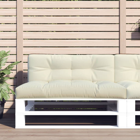 Poduszka do palet VidaXL 120x40x12 cm, tkanina w kolorze kremowym