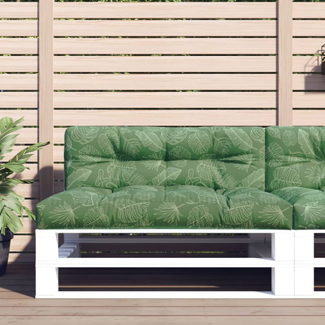 Poduszka na paletę VidaXL 120x40x12 cm z tkaniny, wzór liści