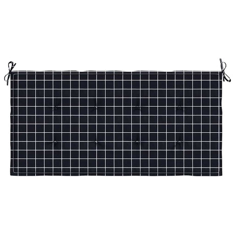 Poduszka na ławkę ogrodową Vidaxx wzór w romby 120x50x4 cm tkanina oxford czarna