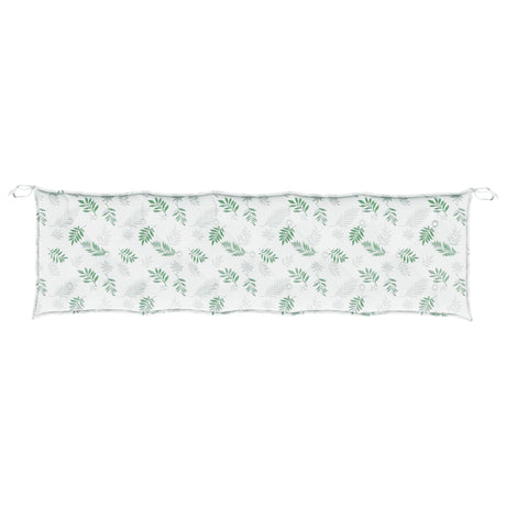 Poduszka na ławkę ogrodową Vidaxx 180x50x7 cm z tkaniny oxford ze wzorem liści