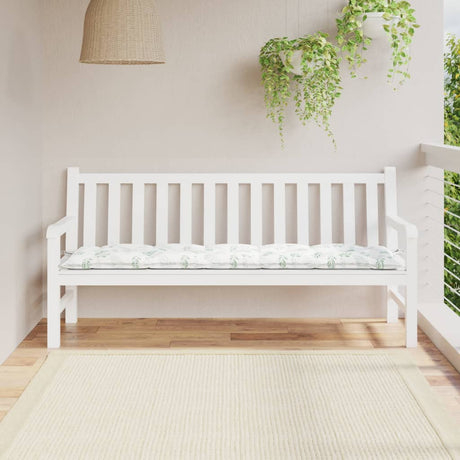 Poduszka na ławkę ogrodową Vidaxx 180x50x7 cm z tkaniny oxford ze wzorem liści