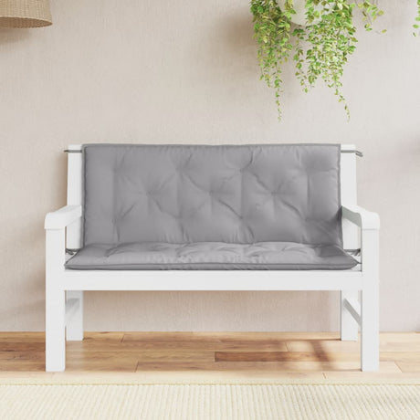 Poduszki na ławkę ogrodową Vidaxx 2 szt. 120x50x7 cm tkanina oxford szara