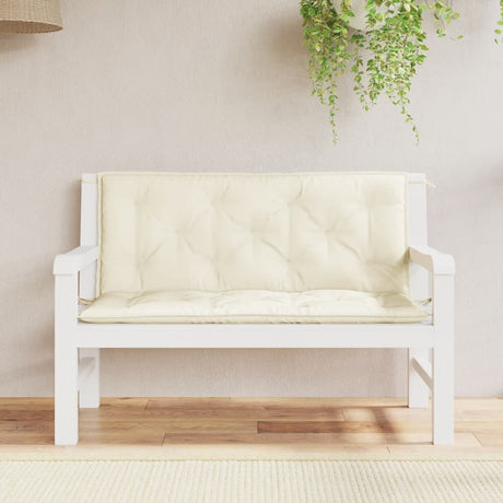 Poduszki na ławkę ogrodową Vidaxx 2 szt. 120x50x7 cm tkanina oxford kremowo-biała