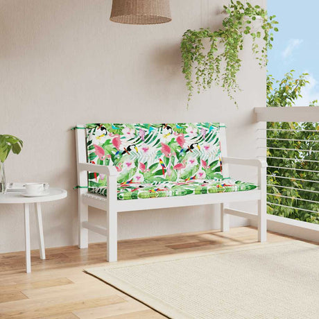 VidaXL Poduszki na ławkę ogrodową 2 szt. 120x50x7 cm, tkanina wielokolorowa
