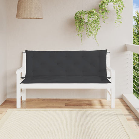 Poduszki na ławkę ogrodową Vidaxx 2 szt. 150x50x7 cm tkanina oxford czarna
