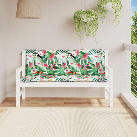 Poduszki na ławkę ogrodową Vidaxx 2 szt. 150x50x7 cm tkanina wielokolorowa