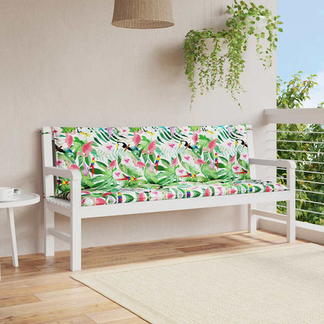 Poduszki na ławkę ogrodową Vidaxx 2 szt. 150x50x7 cm tkanina wielokolorowa