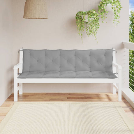 Poduszki na ławkę ogrodową Vidaxx 2 szt. 180x50x7 cm tkanina oxford szara