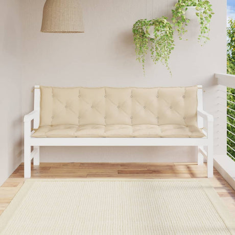 Poduszki na ławkę ogrodową Vidaxx 2 szt. 180x50x7 cm tkanina oxford beżowa
