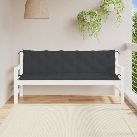 Poduszki na ławkę ogrodową Vidaxx 2 szt. 180x50x7 cm tkanina oxford czarna