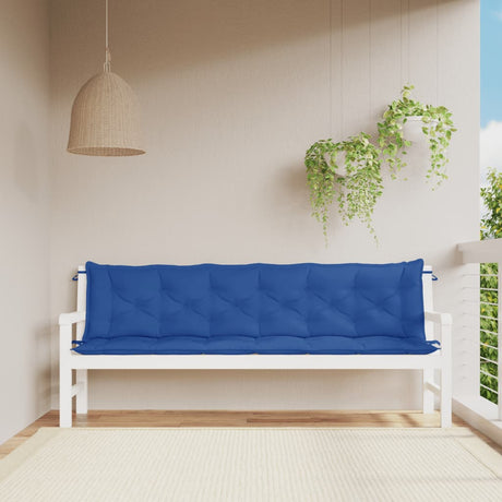 Poduszki na ławkę ogrodową Vidaxx 2 szt. 200x50x7 cm tkanina oxford niebieska