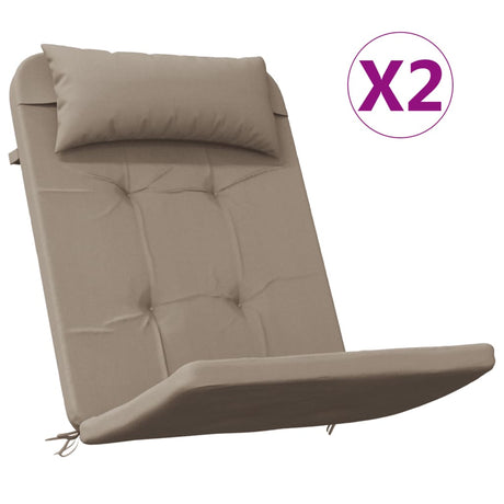 Vidaxl stoelkussens 2 st adirondack oxford stof taupe
