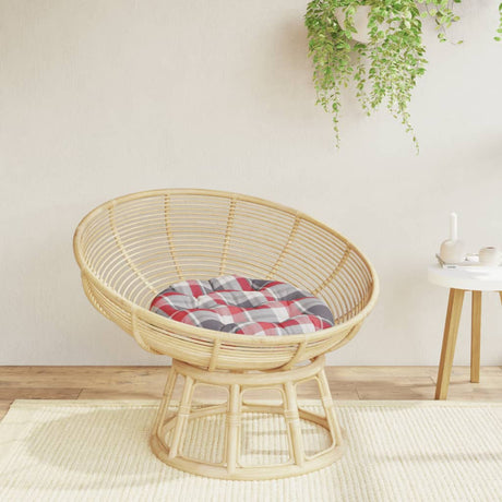 Vidaxl zitkussen rond ruitpatroon ø 60x11 cm oxford stof rood