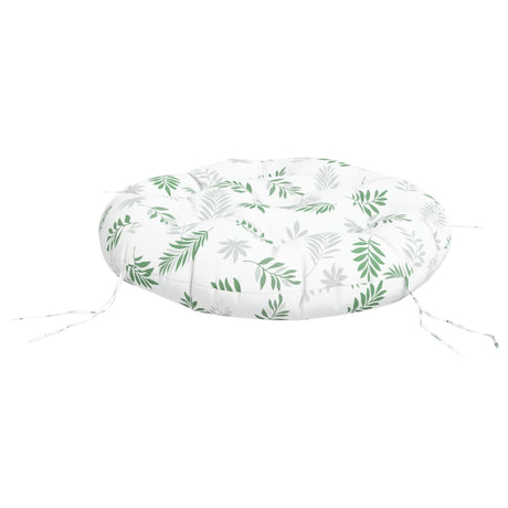 Vidaxl zitkussen rond bladpatroon ø 60x11 cm oxford stof