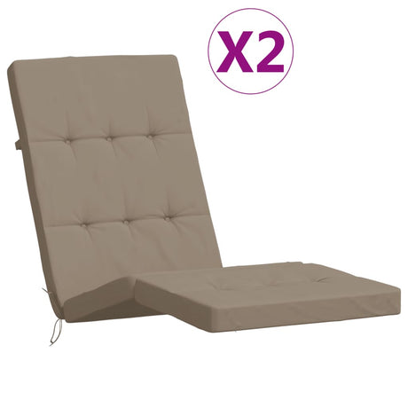 Poduszki na krzesła tarasowe Vidaxx, 2 szt. z tkaniny oxford, kolor taupe